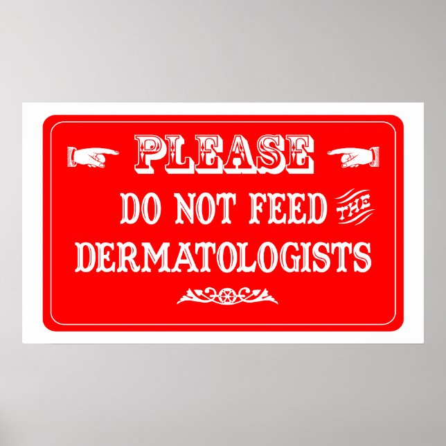 Mata inte Dermatologister Poster (Framsidan)