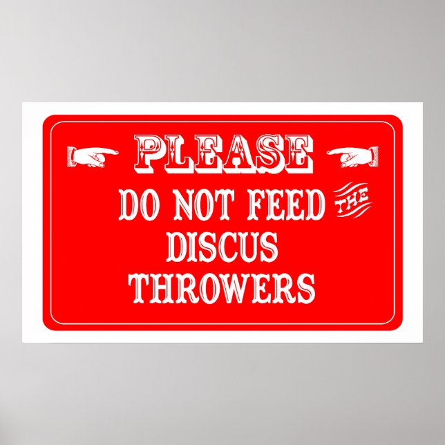 Mata inte Discus Throwers Poster (Framsidan)