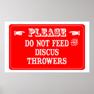 Mata inte diskusthrowersna poster