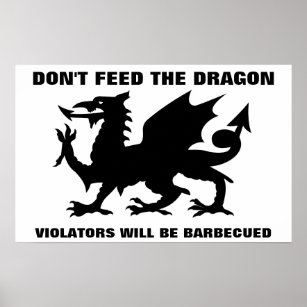 Mata inte Dragon Print Poster