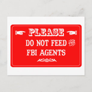 Mata inte FBI Agent Vykort