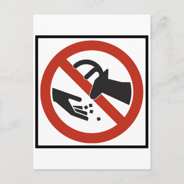 Mata inte Hjortens vägskylt Vykort (Framsida)