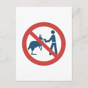 Mata inte Kangaroos-signalen, Australien Vykort