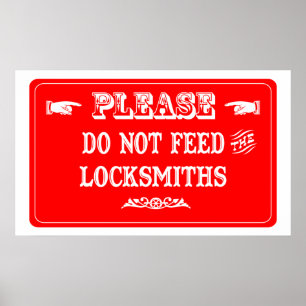 Mata inte locksmithsna poster