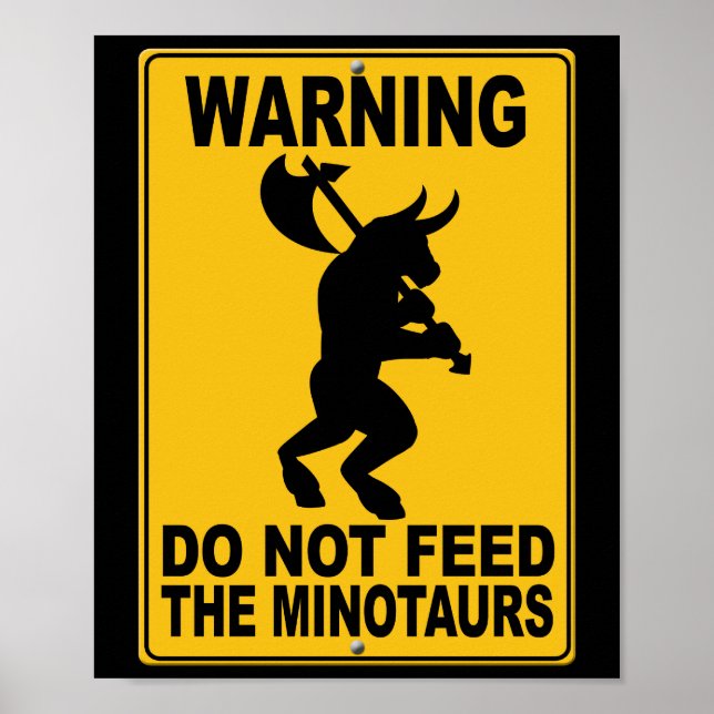 Mata inte Minotaurs Poster (Framsidan)