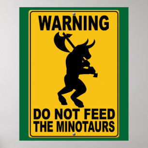 Mata inte Minotaursen Poster