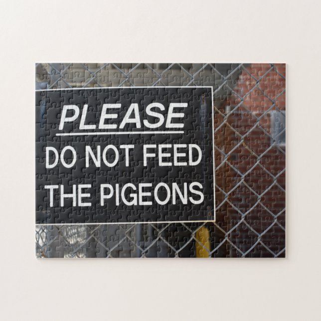 Mata inte Pigeons New York City NYC Pussel (Horisontell)