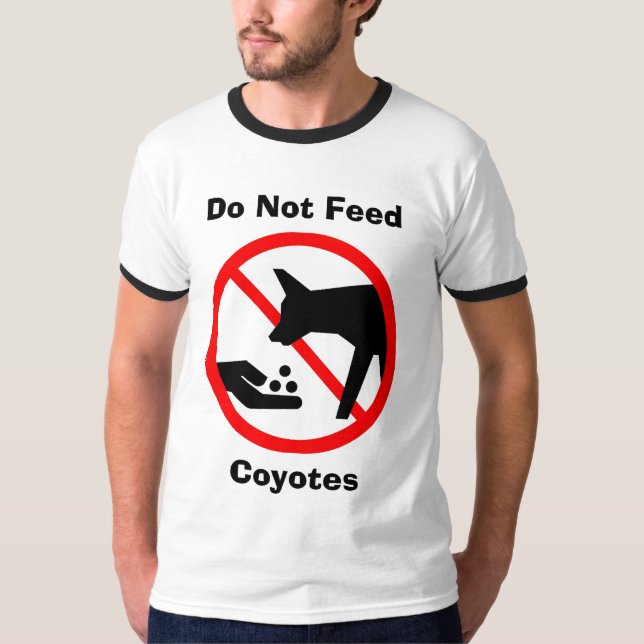 Mata inte prärievargar t-shirt (Framsida)