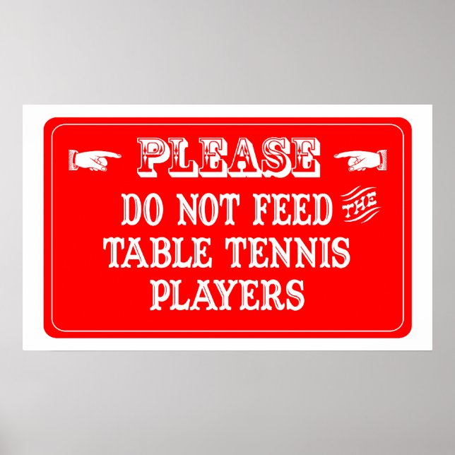 Mata inte tennisspelarna i Bord Poster (Framsidan)
