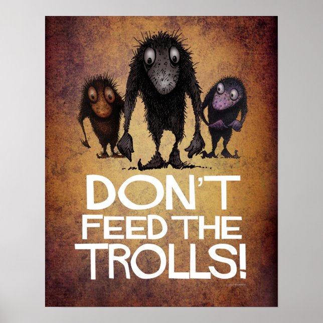 Mata inte Troll lustigt Poster (Framsidan)