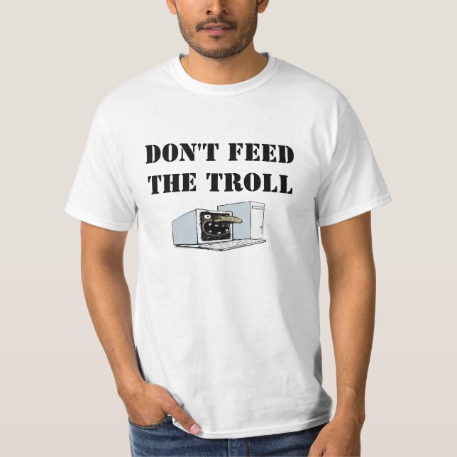 Mata inte trollskjortan tee shirt (Framsida)