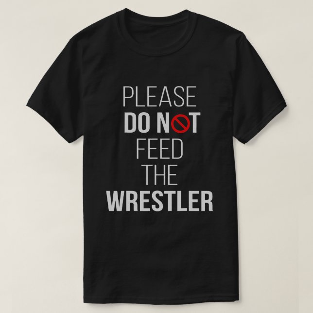 Mata inte Wrestler Funny Wrestling T Shirt (Design framsida)