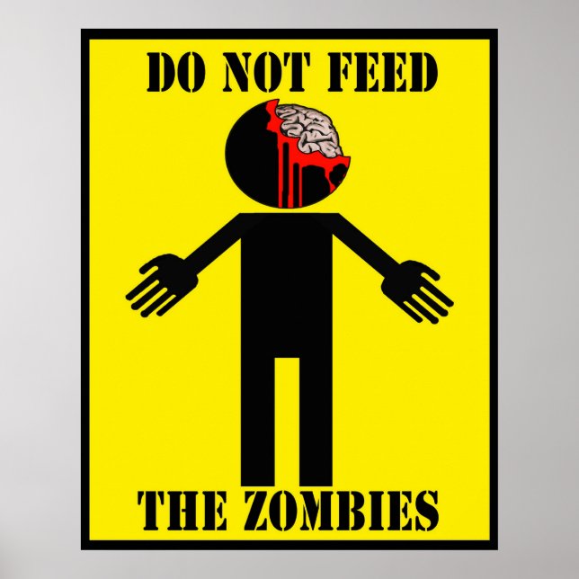 "MATA INTE ZOMBIES" poster (Framsidan)