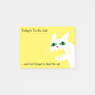 Mata katten det roliga bråk, eller honung listar post-it block