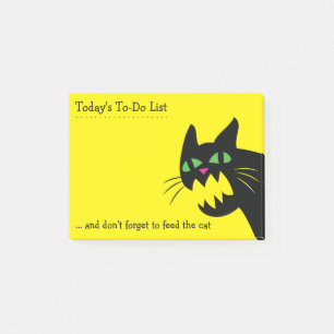 Mata katten det roliga bråk, eller honung listar post-it block