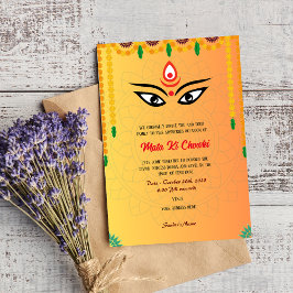 Mata Ki Chowki Goddess Durga Jagrata-inbjudan Inbjudningar