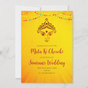 Mata ki Chowki inbjuder till Mata ka Jagrata inbju Inbjudningar