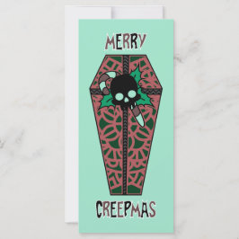 Mata kort för Creepmas-kaffe-Helgdag