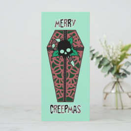 Mata kort för Creepmas-kaffe-Helgdag
