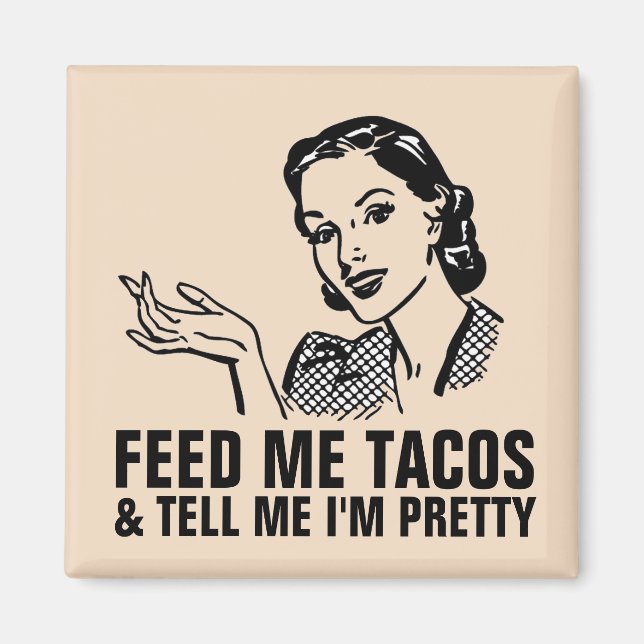 Mata ME TACOS. Magnet (Framsidan)