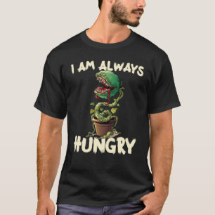 Mata mig alltid Hungrigt Venus Fly Trap Halloween T Shirt