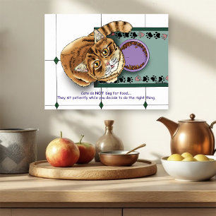 Mata mig katt poster