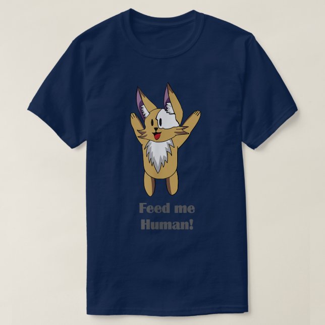 Mata mig människa t shirt (Design framsida)
