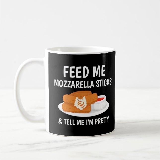 Mata mig Mozzarella Sticks Kaffemugg (Vänster)