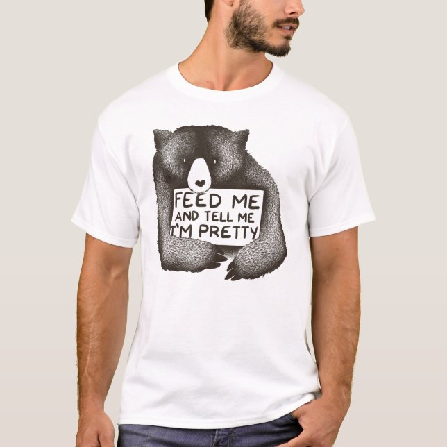 Mata mig och berätta mig I-förmiddagsöten T-shirt (Framsida)