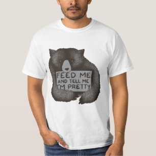 Mata mig och berätta mig im den nätt roliga t-shirt