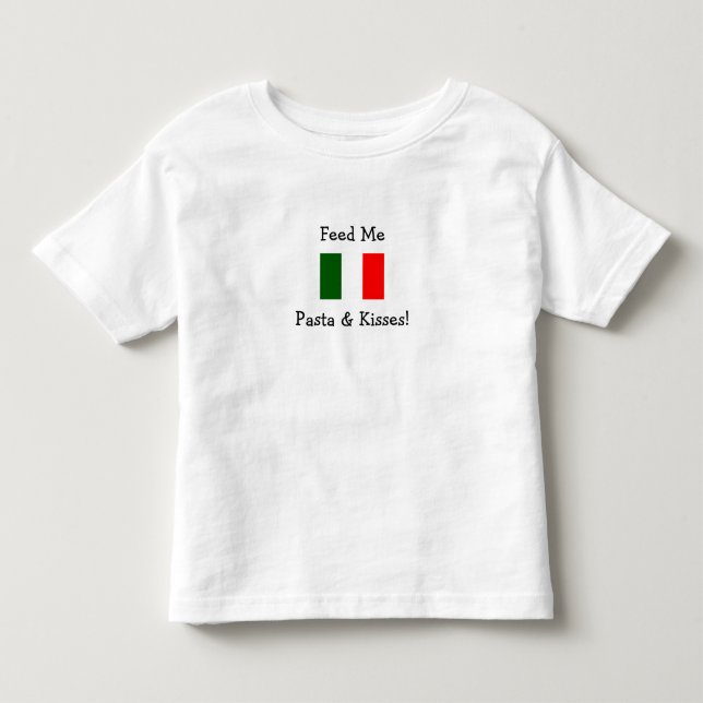 Mata mig pasta & kyssar! tee (Framsida)