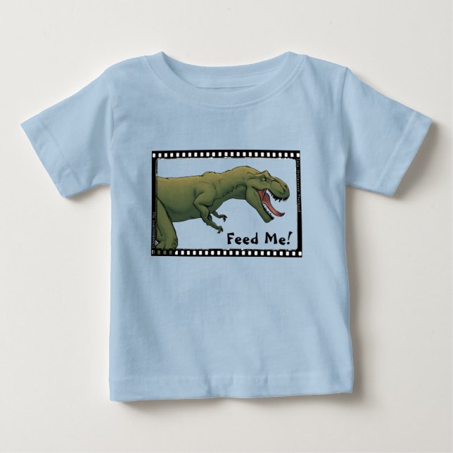 Mata mig! T-Rex Baby Dinosaur T Shirt (Framsida)