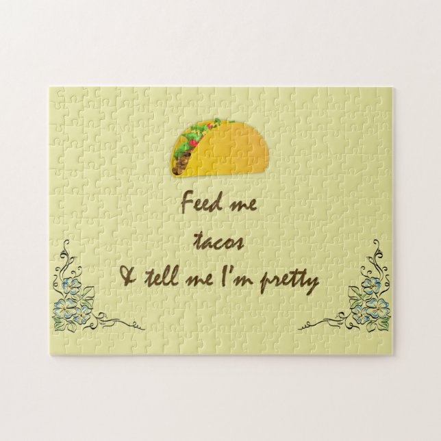 Mata mig Tacos Pussel (Horisontell)