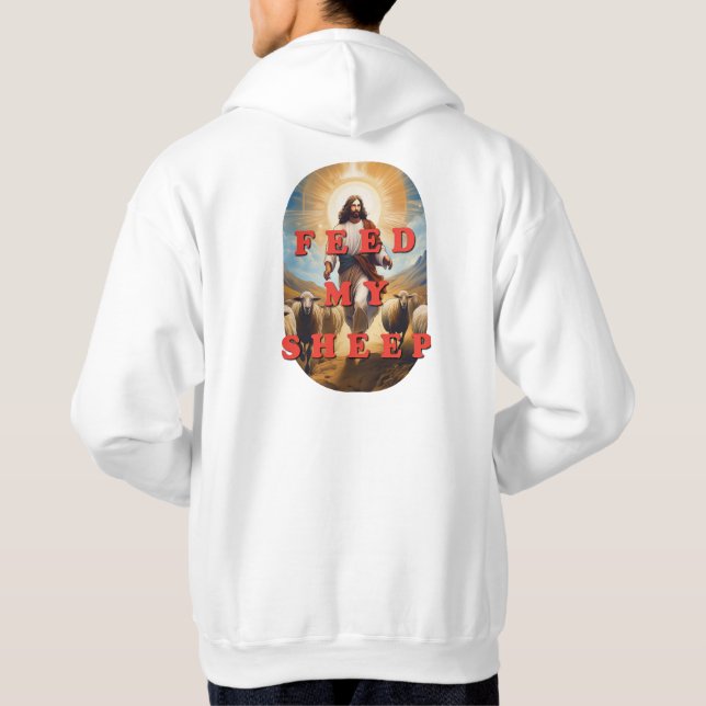 Mata mitt får hoodie (Baksida)