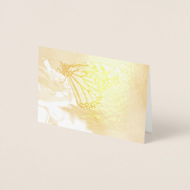 Mata Monarch Butterfly Folierat Kort (Framsida)