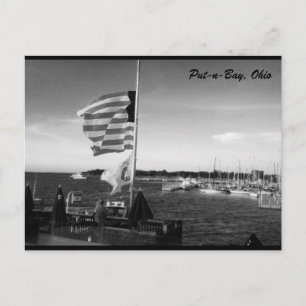 Mata-n-Bay American Flagga Photo Postcard Vykort