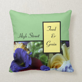 Mata på hög gata och grain kudde