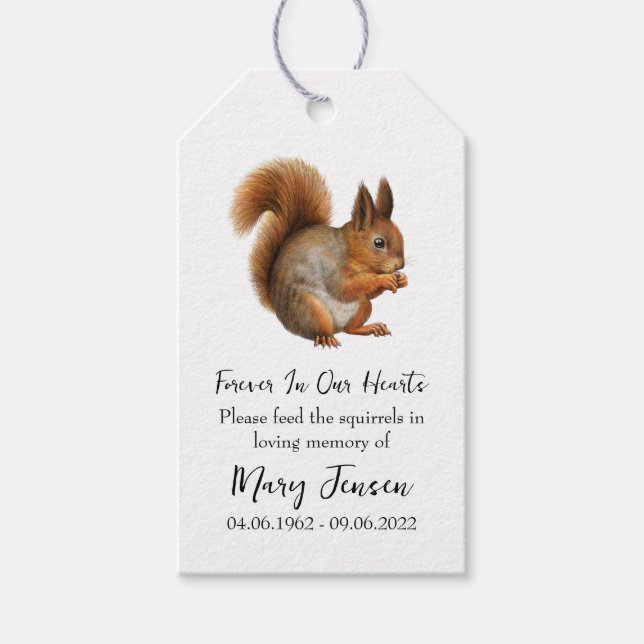 Mata papperskorgens frökapaketsområdets begravning presentetikett (Framsidan)