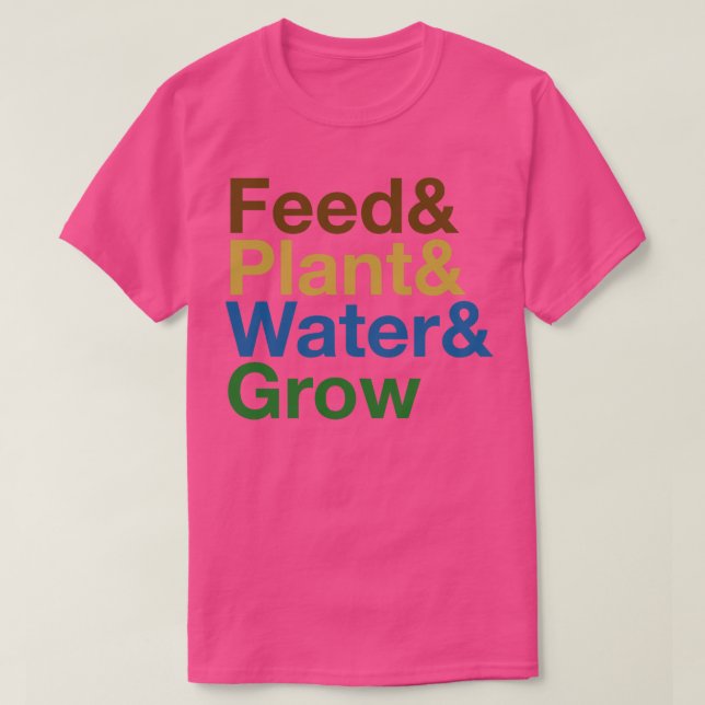 Mata Plant Vatten Grow T Shirt (Design framsida)