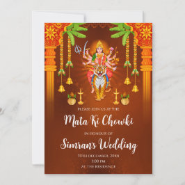 Mata Rani inbjuder & Mata ki Chowki inbjudan