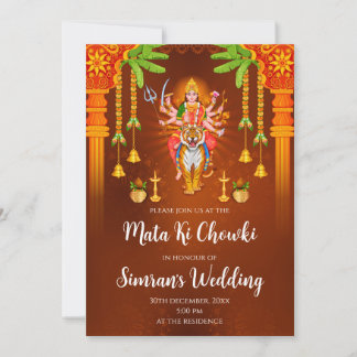 Mata Rani inbjuder & Mata ki Chowki inbjudan