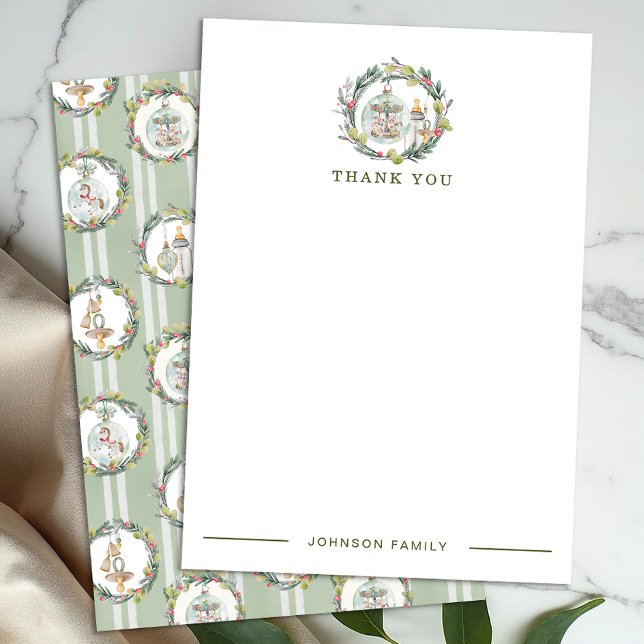 Mata tackkort för ditt lilla babyskor tack kort (Thank you Card)