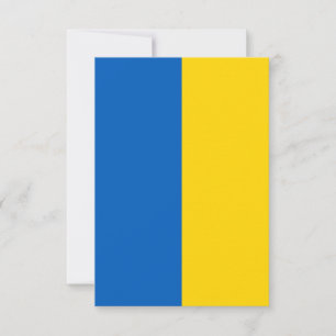 Mata tackkort för flagga i Ukraina Tack Kort