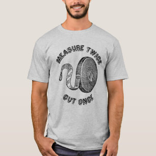 Mäta två gånger skjortan för snittet en gång t shirt
