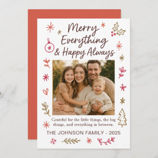 Mata ut allt skribentbord, Doodle-julkort Julkort