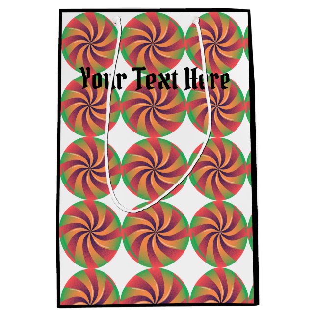 Mata ut bag-medium med svart Färg i dina textpåsar (Framsidan)