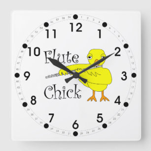 Mata ut Chick Fyrkantig Klocka