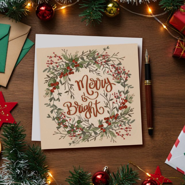 Mata ut Helgdag för lätt Blommigt Julkort (Skapare uppladdad)