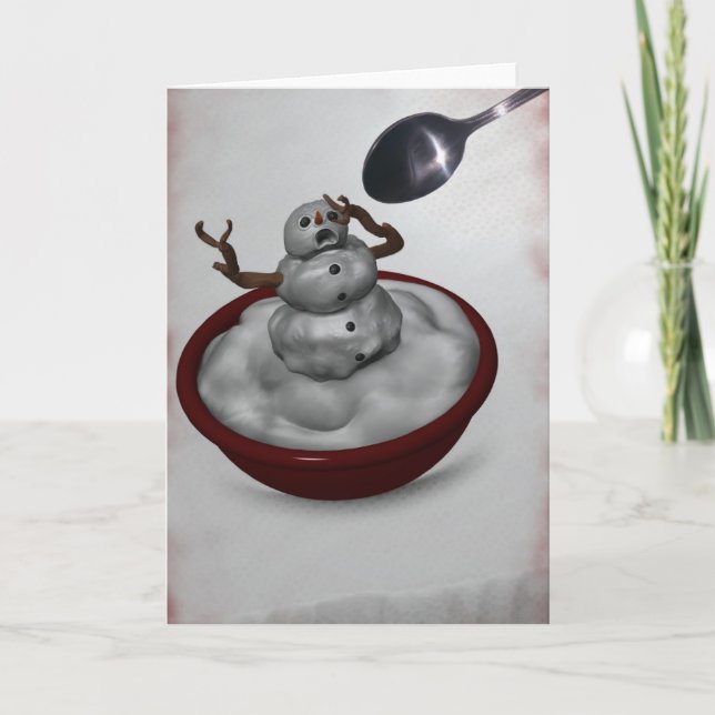 Mata ut Snögubbe-kort Helgkort (Framsida)
