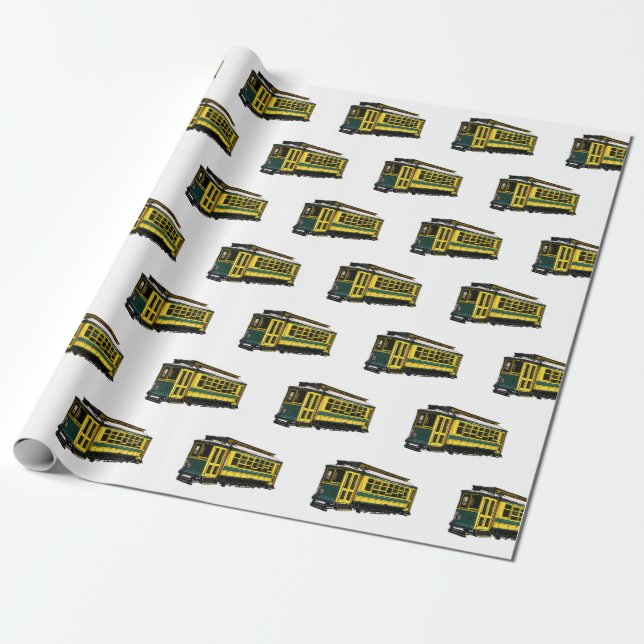Mata vagn serieillustration presentpapper (Utrullad)
